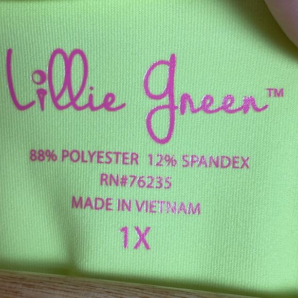 Lillie Green Womens Golf Polo Three Quarter Button Down 1XL - Picture 7 of 13